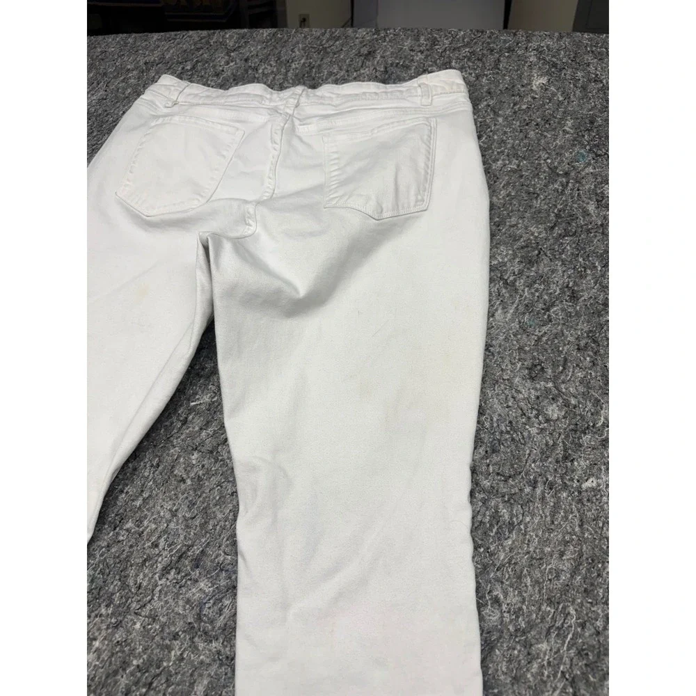 Simply Vera Vera Wang Womens Skinny Jeans‎ White Denim Size 14 Mid Rise Pants